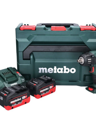 Metabo SSW 18 LTX 400 BL Atornillador de impacto a batería 18 V 400 Nm 1/2" sin escobillas + 2x batería 5,5 Ah + cargador + metaBOX