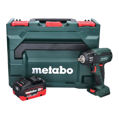 Metabo SSW 18 LTX 400 BL Atornillador de impacto a batería 18 V 400 Nm 1/2" sin escobillas + 1x batería 8,0 Ah + metaBOX - sin cargador