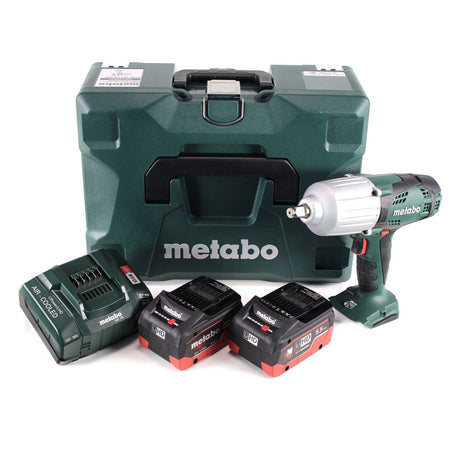 Metabo SSW 18 LTX 600 atornillador de impacto a batería 18 V 600 Nm 1/2" + 2x batería LiHD 5,5 Ah + cargador + MetaLoc