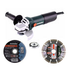 Amoladora angular Metabo W 850-125 850 W 125 mm (603608000) + 26 discos de corte + tuerca de cierre rápido