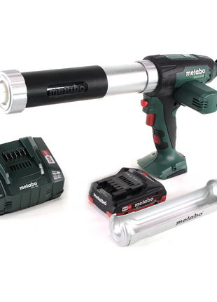 Pistola de cartuchos a batería Metabo KPA 18 LTX 400 18 V + 1x batería LiHD 4,0 Ah + cargador