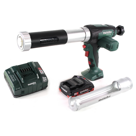 Pistola de cartuchos a batería Metabo KPA 18 LTX 400 18 V + 1x batería LiHD 4,0 Ah + cargador