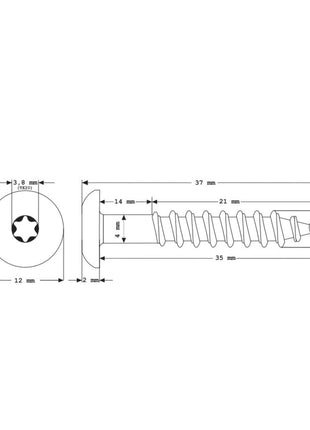 Meisterling Fassadenschrauben 5,5x35 mm 100 Stück ( 010030000161 ) 12 mm Flachkopf enzianblau mit Torx Teilgewinde V4A Edelstahl