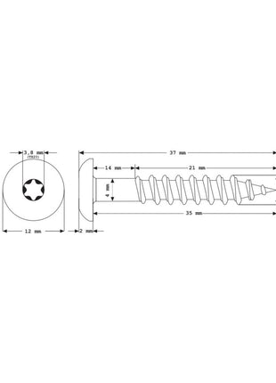 Meisterling Fassadenschrauben 5,5x35 mm 100 Stück ( 010030000171 ) 12 mm Flachkopf oxidrot mit Torx Teilgewinde V4A Edelstahl