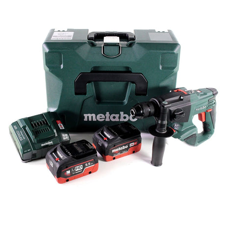 Metabo SBE 18 LTX taladro percutor a batería 18 V 24 Nm + 2x batería LiHD 5,5 Ah + cargador + MetaLoc