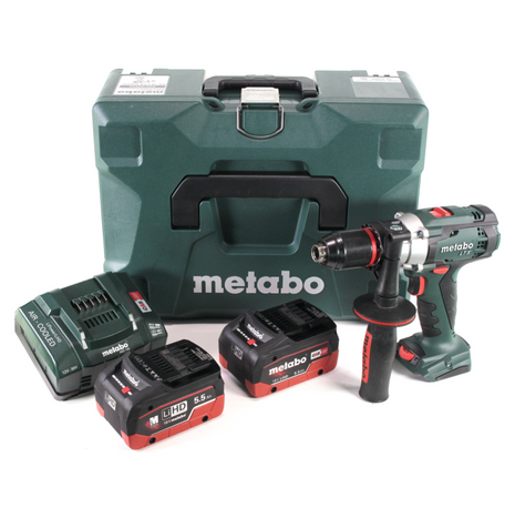 Metabo SB 18 LTX Impuls Akku Schlagbohrschrauber 18 V 110 Nm + 2x LiHD Akku 5,5 Ah + Ladegerät + MetaLoc