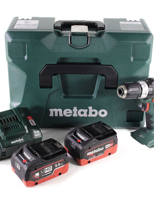 Taladro percutor a batería Metabo SB 18 L BL 18 V 60 Nm sin escobillas + 2 baterías LiHD 5,5 Ah + cargador + MetaLoc