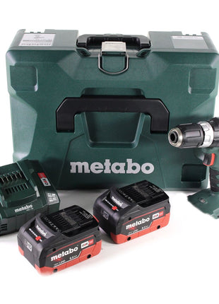 Taladro percutor a batería Metabo SB 18 L BL 18 V 60 Nm sin escobillas + 2 baterías LiHD 8,0 Ah + cargador + MetaLoc