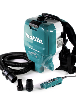 Makita DVC 265 TXU Akku Rucksackstaubsauger 36 V (2x 18 V) Brushless + 2x Akku 5,0 Ah - ohne Ladegerät - Toolbrothers