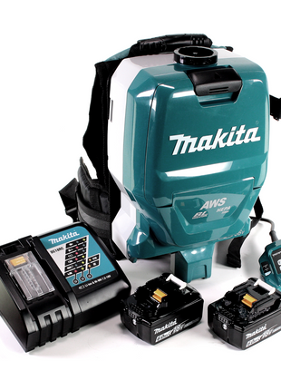 Makita DVC 265 RGXU Akku Rucksackstaubsauger 36 V (2x 18 V) Brushless + 2x Akku 6,0 Ah + Ladegerät - Toolbrothers