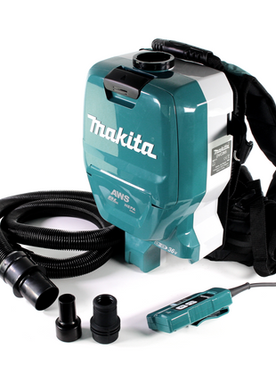 Makita DVC 265 RGXU Akku Rucksackstaubsauger 36 V (2x 18 V) Brushless + 2x Akku 6,0 Ah + Ladegerät - Toolbrothers