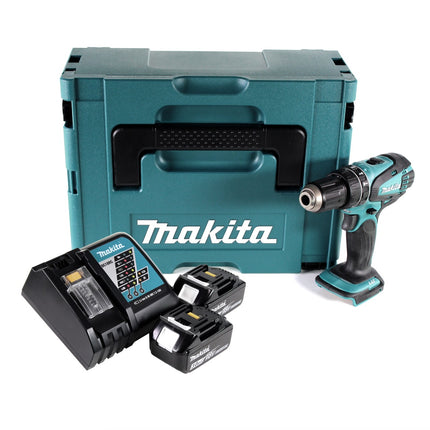 Makita DHP 456 RFJ Akku Schlagbohrschrauber 18 V 50 Nm + Makpac + 2x 3,0Ah Akku + Ladegerät