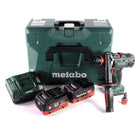 Metabo BS 18 LTX-3 BL QI taladro atornillador a batería 18 V 120 Nm sin escobillas + 2 baterías LiHD 5,5 Ah + cargador + MetaLoc