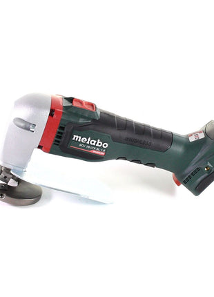 Metabo SCV 18 LTX BL 1.6 Akku Blechschere 18 V Brushless + 2x LiHD Akku 4,0 Ah + Ladegerät + MetaLoc