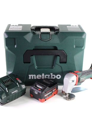 Metabo SCV 18 LTX BL 1.6 Akku Blechschere 18 V Brushless + 1x LiHD Akku 8,0 Ah + Ladegerät + MetaLoc