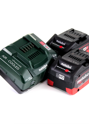 Lime à bande de batterie Metabo BF 18 LTX 90 18 V 90 mm + 2x batterie LiHD 5,0 Ah + chargeur