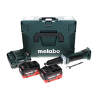 Metabo GA 18 LTX amoladora recta a batería 18 V + 2x baterías LiHD 8,0 Ah + cargador + MetaLoc