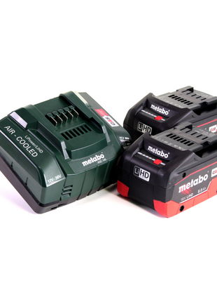 Metabo GA 18 LTX amoladora recta a batería 18 V + 2x baterías LiHD 8,0 Ah + cargador + MetaLoc