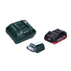 Metabo PA 14.4-18 LED-USB Akku Power Adapter Basis Set mit 1x LiHD Akku 4,0 Ah + Ladegerät ASC55