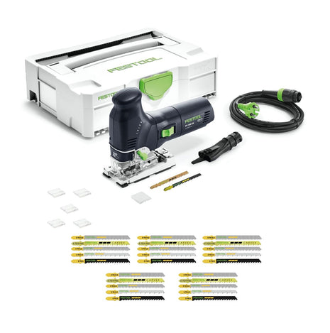 Scie sauteuse pendulaire Festool TRION PS 300 EQ-Plus 720 W + 27x lame de scie sauteuse + 6x protection contre les éclats + systainer