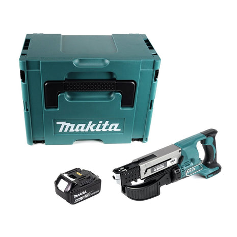 Cargador de batería Makita DFR 550 G1J destornillador 18 V 25 - 55 mm + 1x batería 6,0 Ah + Makpac - sin cargador