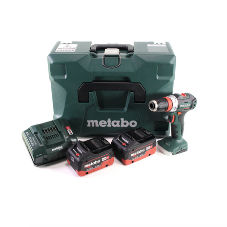 Taladro atornillador a batería Metabo BS 18 L BL Q 18 V 60 Nm sin escobillas + MetaLoc + 2 baterías 8,0 Ah LiHD + cargador