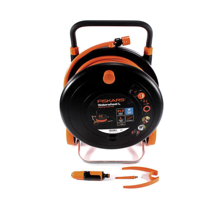 Fiskars Wasserrad Schlauchwagen L 30 m Schlauch ( 1023644 ) + Zubehör