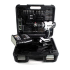 Makita DHP 453 SMWX Akku Schlagbohrschrauber 18 V 42 Nm + 1x Akku 4,0 Ah + Ladegerät + 101 tlg. Zubehörset + Koffer