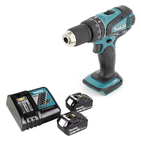 Taladro percutor inalámbrico Makita DHP 456 RG1 18 V 50 Nm + 2x baterías 6,0 Ah + cargador