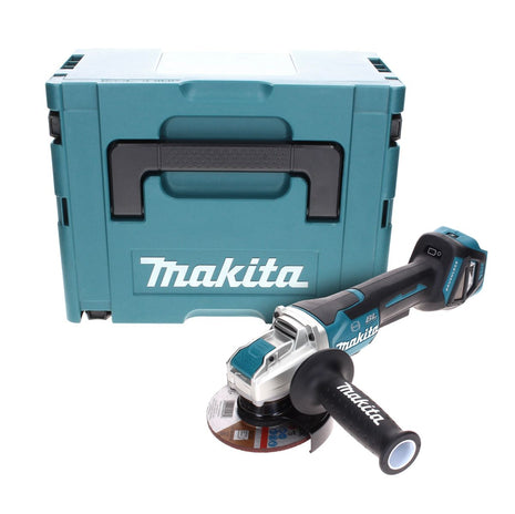 Makita DGA 519 ZJ Smerigliatrice angolare a batteria 18 V 125 mm Brushless X-Lock Solo + Makpac - senza batteria, senza caricabatterie