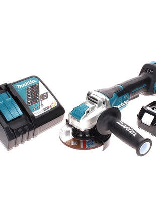 Amoladora angular a batería Makita DGA 519 RM1 18 V 125 mm sin escobillas X-Lock + 1x batería 4,0 Ah + cargador