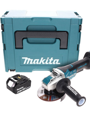 Makita DGA 519 M1J Akku Winkelschleifer 18 V 125 mm Brushless X-Lock + 1x Akku 4,0 Ah + Makpac - ohne Ladegerät