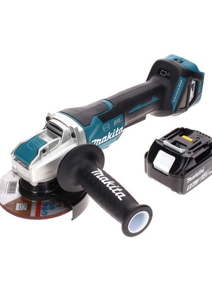 Makita DGA 519 T1 Akku Winkelschleifer 18 V 125 mm Brushless X-Lock + 1x Akku 5,0 Ah - ohne Ladegerät