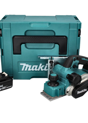 Cepillo plegable a batería Makita DKP 181 M1J 82 mm 18 V sin escobillas + 1x batería 4,0 Ah + Makpac - sin cargador