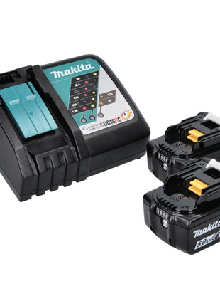 Makita DKP 181 RT Akku Hobel Falzhobel 82 mm 18 V Brushless + 2x Akku 5,0 Ah + Ladegerät