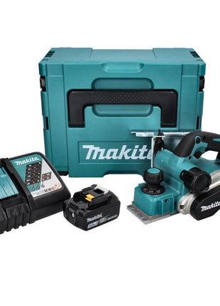 Makita DKP 181 RT1J Akku Hobel Falzhobel 82 mm 18 V Brushless + 1x Akku 5,0 Ah + Ladegerät + Makpac