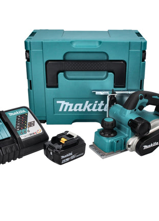 Makita DKP 181 RG1J Akku Hobel Falzhobel 82 mm 18 V Brushless + 1x Akku 6,0 Ah + Ladegerät + Makpac