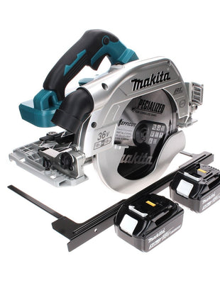 Makita DHS 900 T2 Akku Handkreissäge 36 V ( 2x 18 V ) 235 mm Brushless + 2x Akku 5,0 Ah - ohne Ladegerät