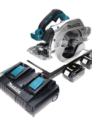 Makita DHS 900 PG2 Akku Handkreissäge 36 V ( 2x 18 V ) 235 mm Brushless + 2x Akku 6,0 Ah + Doppelladegerät