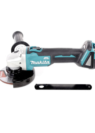 Amoladora angular a batería Makita DGA 506 RG1 18 V 125 mm sin escobillas + 1x batería 6,0 Ah + cargador