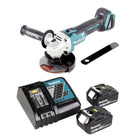 Makita DGA 506 RG Akku Winkelschleifer 18 V 125 mm Brushless + 2x Akku 6,0 Ah + Ladegerät