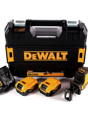 DeWalt DCS 369 P2 Akku Säbelsäge 18 V + 2x Akku 5,0 Ah + Ladegerät + TSTAK - Toolbrothers