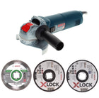 Bosch GWX 14-125 Professional Winkelschleifer 1400 W 125 mm X-Lock + 25x Trennscheiben Expert + 10x Trennscheiben Standard + Diamanttrennscheibe Best