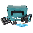 Makita DJR 188 RM1J Akku Reciprosäge 18 V Brushless + 1x Akku 4,0 Ah + Ladegerät + 5x Sägeblatt Metal Wood + Makpac - Toolbrothers