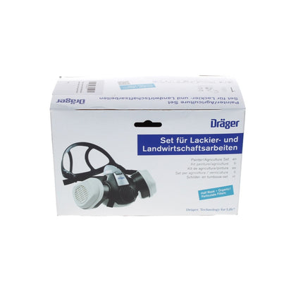 Dräger X-Plore 3300 L Set 1x Halbmaske + 2x Bajonetfilter A2 P3 RD ( R57793 ) für Lackier- und Landwirtschaftsarbeiten