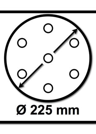 Festool STF D225/128 Schleifscheibe Granat P220 225 mm 25 Stk. ( 205662 ) für Langhalsschleifer PLANEX - Toolbrothers