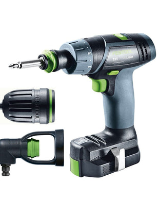 Festool TXS Li 2,6 Set Akku Bohrschrauber 10,8 V 16 Nm ( 576102 ) + 2x 2,6 Ah Akku + Ladegerät  + Winkelvorsatz + Systainer - Nachfolger von 564510 - Toolbrothers