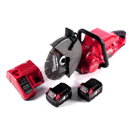 Amoladora de corte a batería Milwaukee M18 FCOS230-402C 18 V 230 mm sin escobillas + 2x baterías 4,0 Ah + cargador