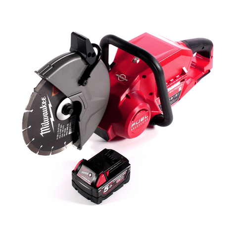 Amoladora de corte a batería Milwaukee M18 FCOS230-501 18 V 230 mm sin escobillas + 1x batería 5,0 Ah - sin cargador