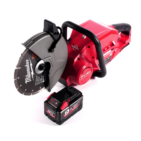 Amoladora de corte a batería Milwaukee M18 FCOS230-901 18 V 230 mm sin escobillas + 1x batería 9,0 Ah - sin cargador